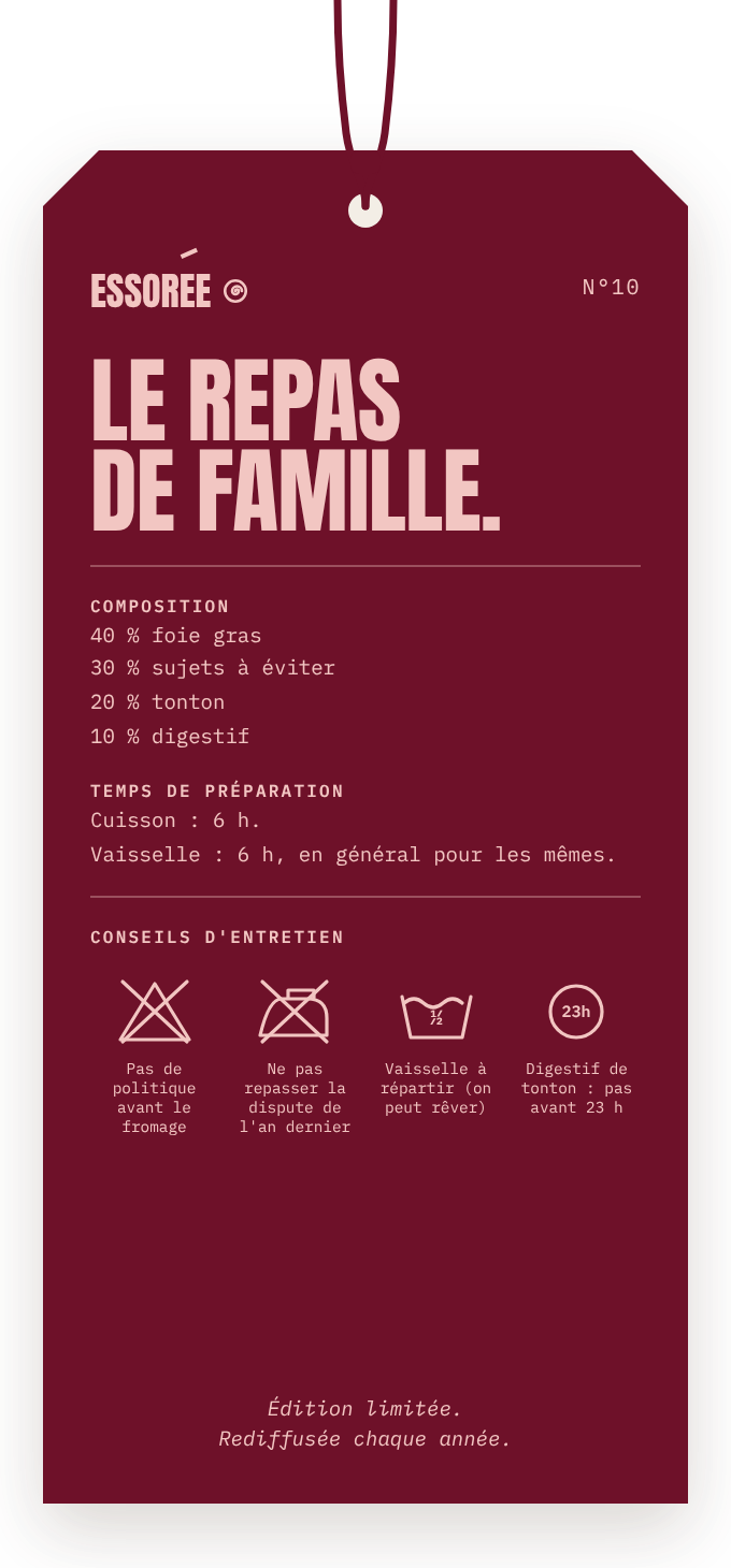 Carte Le repas de famille